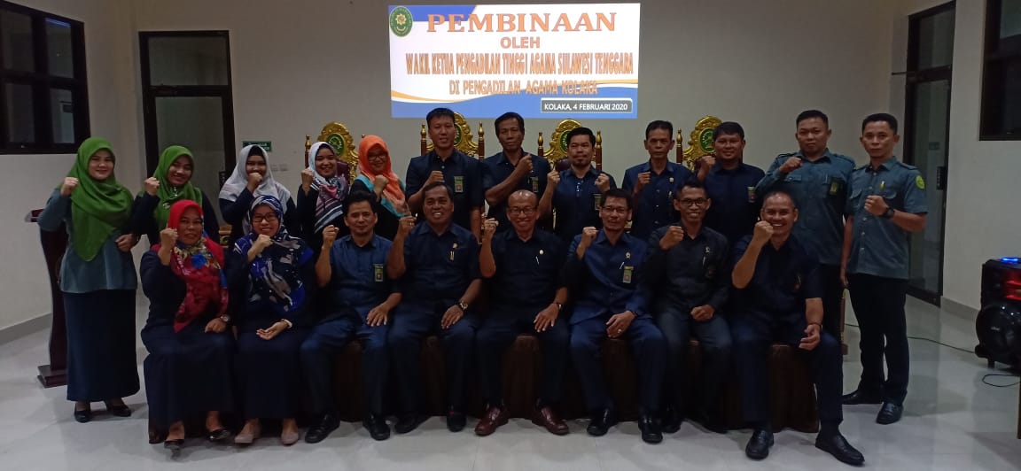 Wakil Ketua, Hakim Tinggi, dan Panmud Banding PTA Sultra Sambangi PA Kolaka