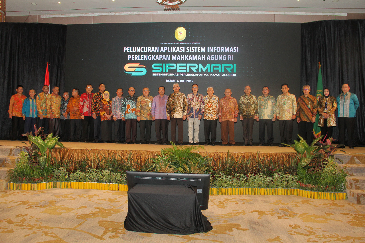 PELUNCURAN SISTEM INFORMASI PERLENGKAPAN MAHKAMAH AGUNG REPUBLIK INDONESIA SIPERMARI